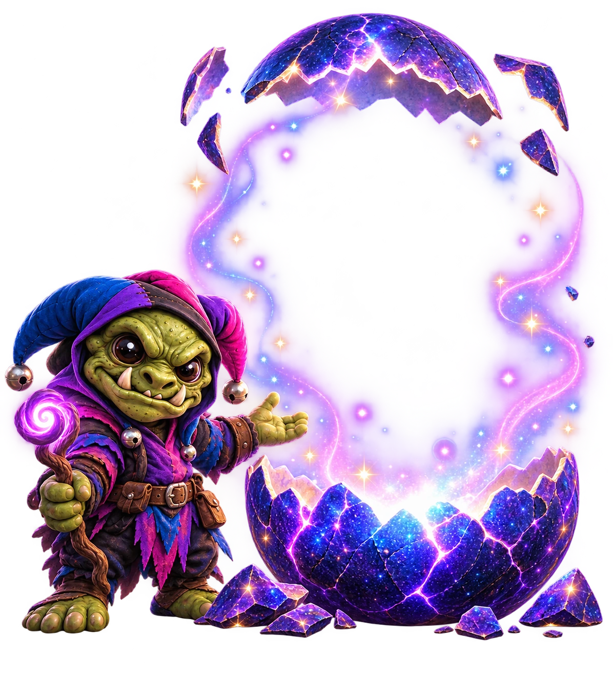 Jumblekin presenting a freshly hatched creation